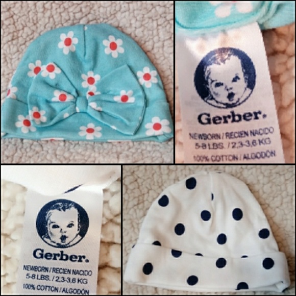7 Infant Hats and 5 Headband Bundle - Picture 4 of 8